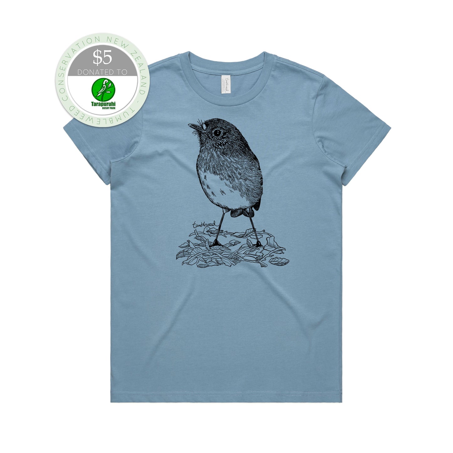 North Island Robin/toutouwai T-shirt