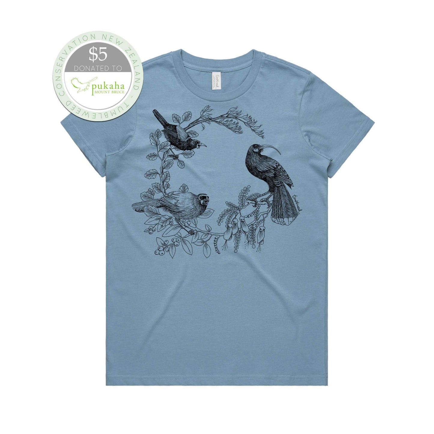 Kōkako huia saddleback/tīeke t-shirt