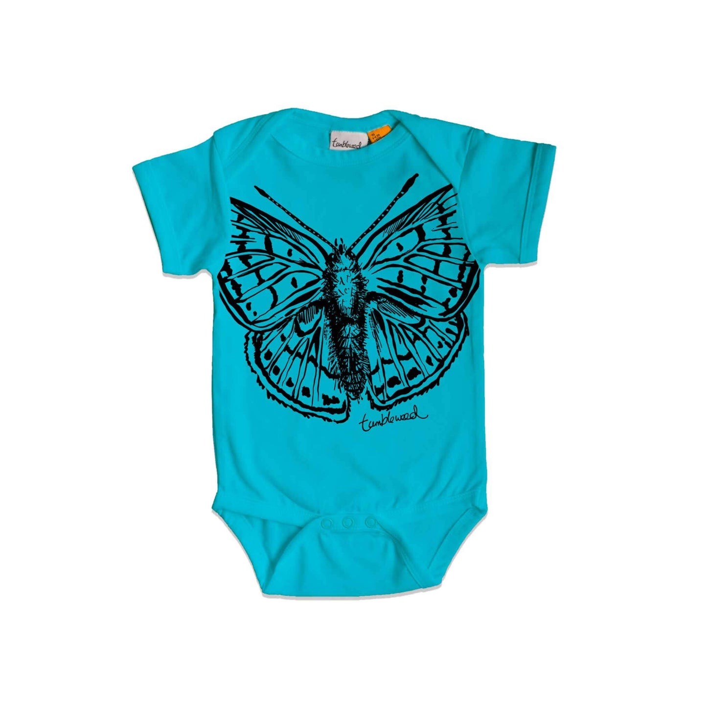 Pepe para riki/Copper butterfly Organic Cotton Baby Onesie