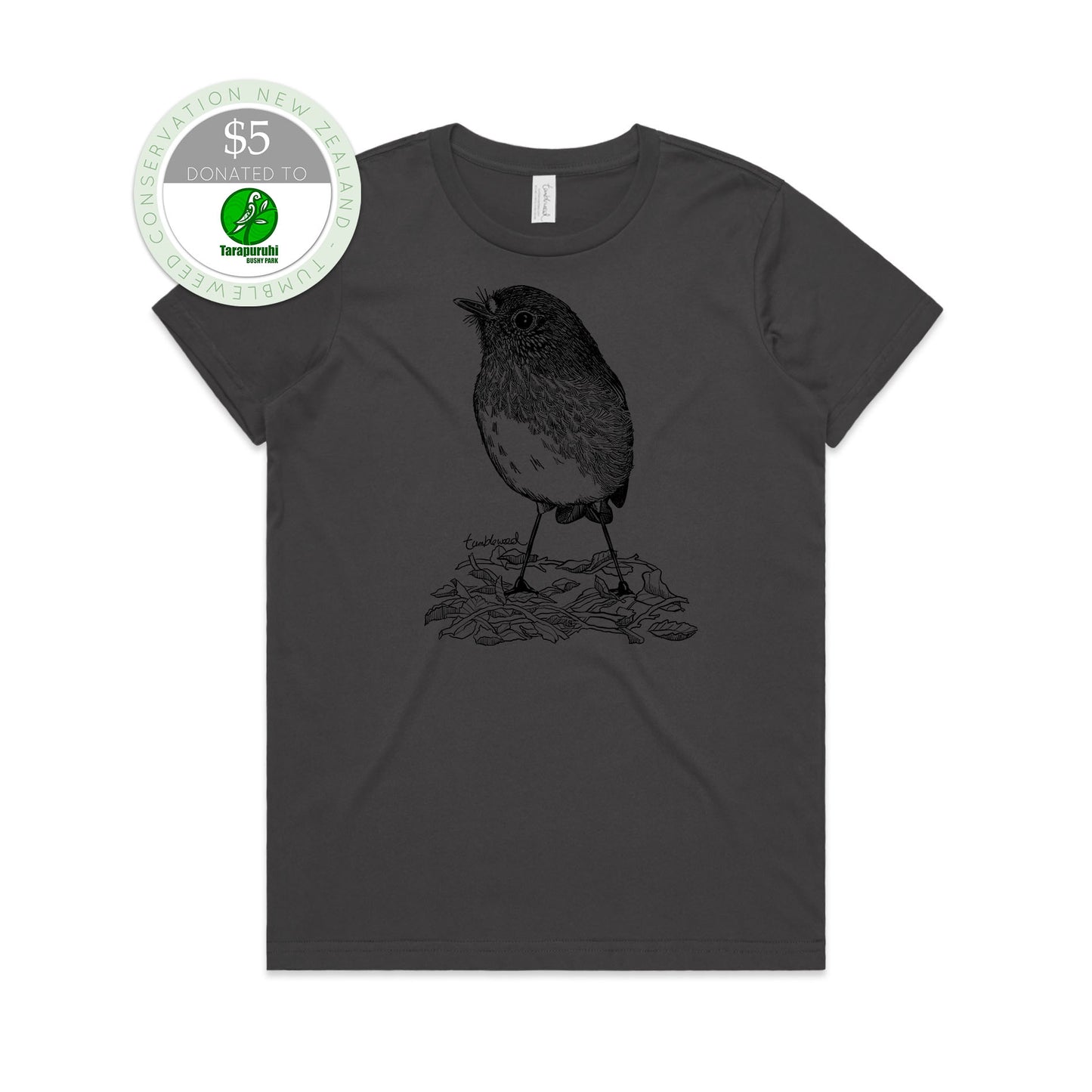 North Island Robin/toutouwai T-shirt