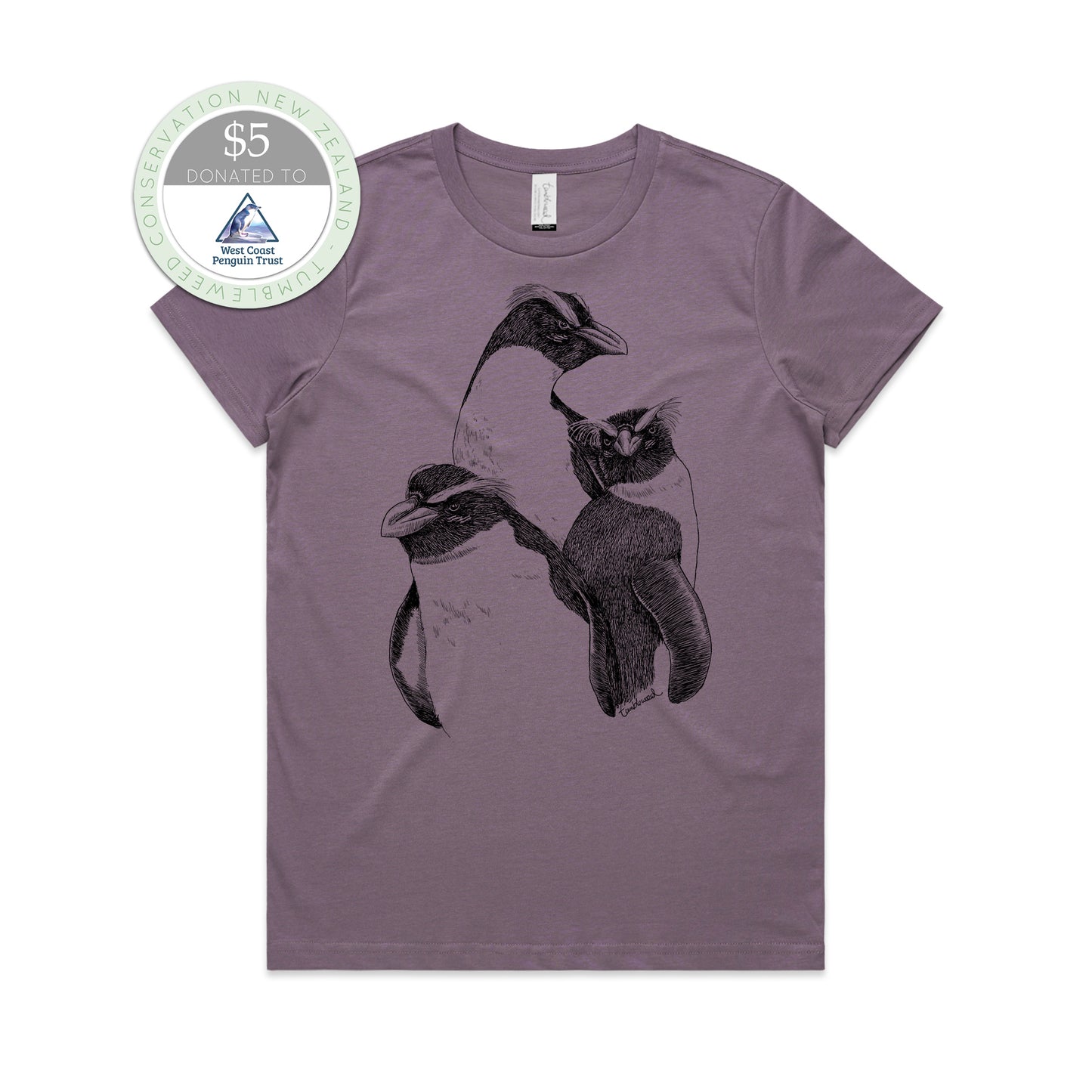 Fiordland crested penguin/tawaki T-shirt