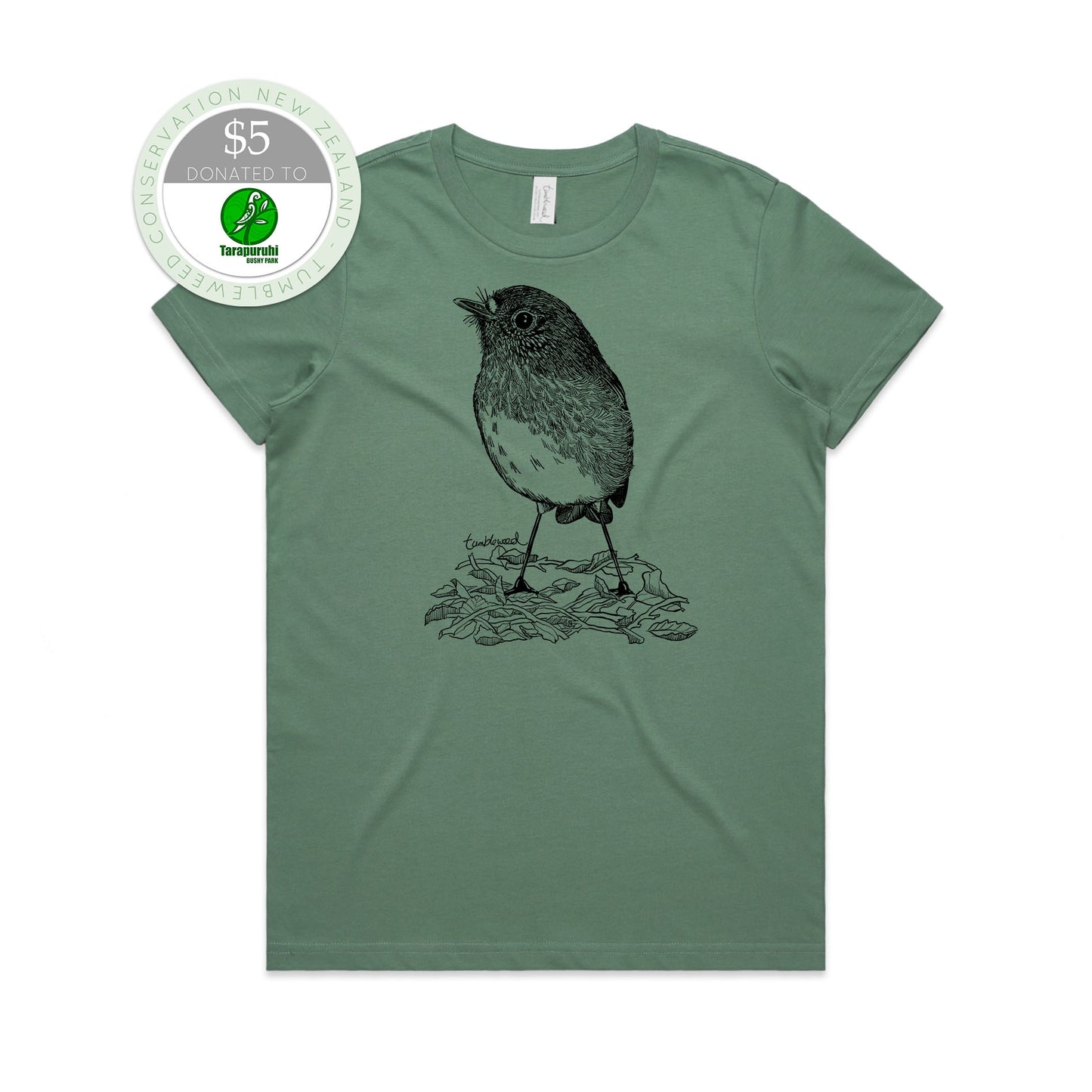 North Island Robin/toutouwai T-shirt