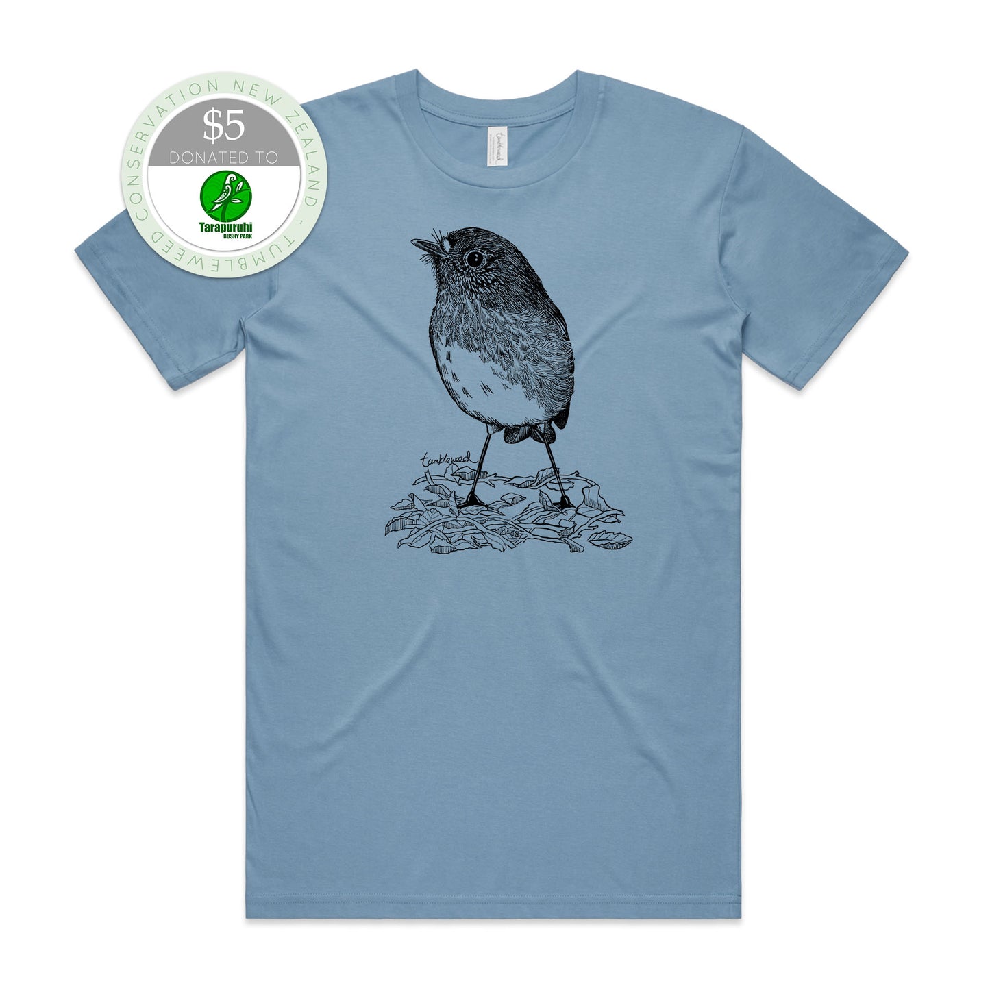 North Island Robin/toutouwai T-shirt