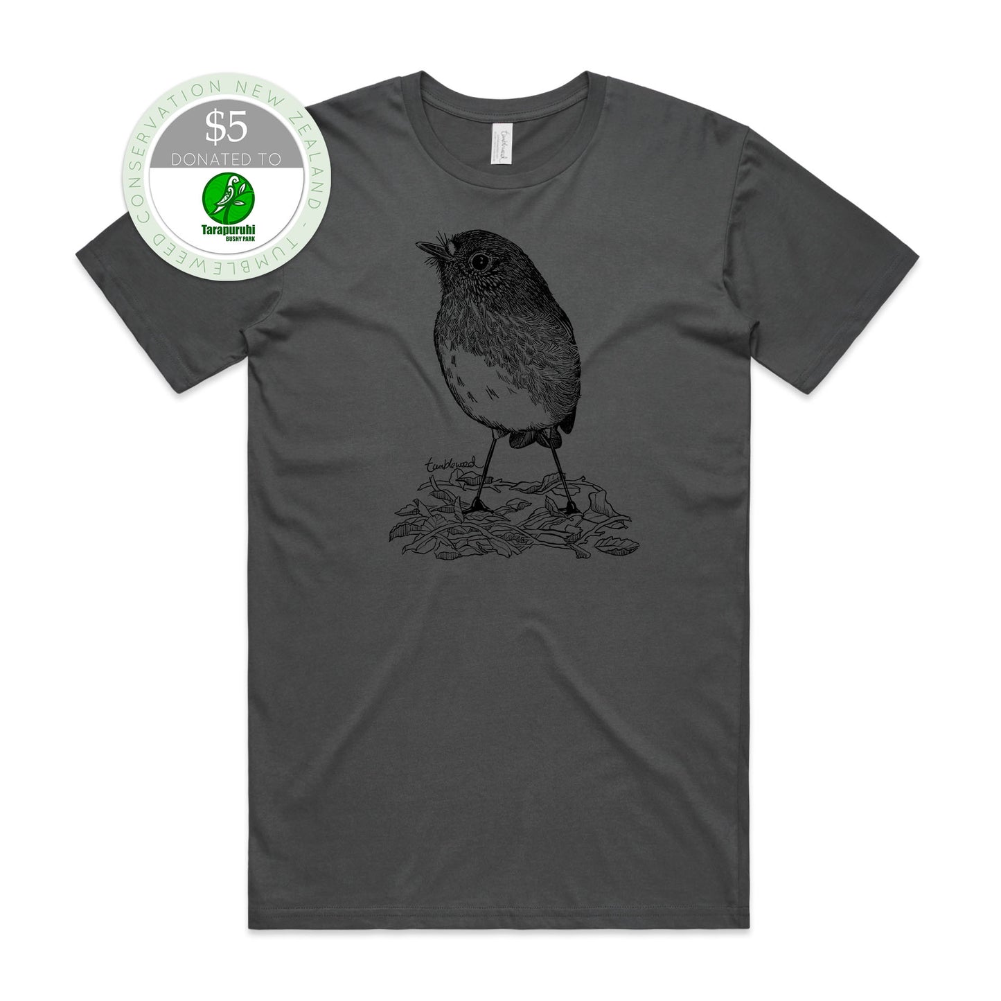 North Island Robin/toutouwai T-shirt