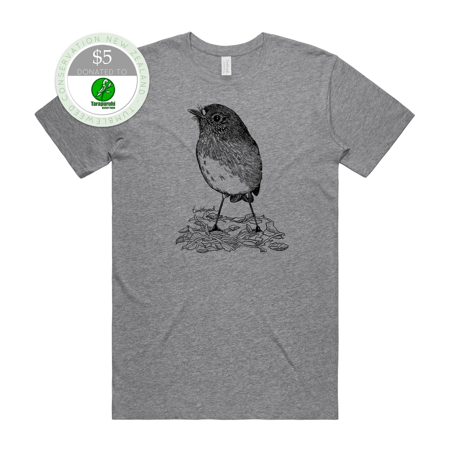 North Island Robin/toutouwai T-shirt