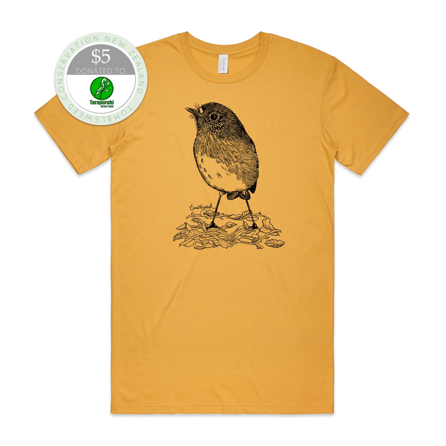 North Island Robin/toutouwai T-shirt