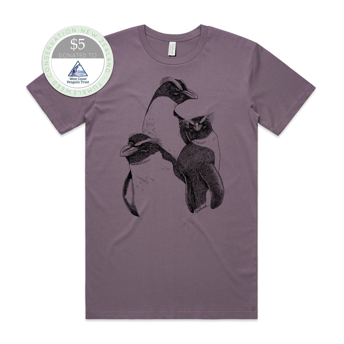 Fiordland crested penguin/tawaki T-shirt
