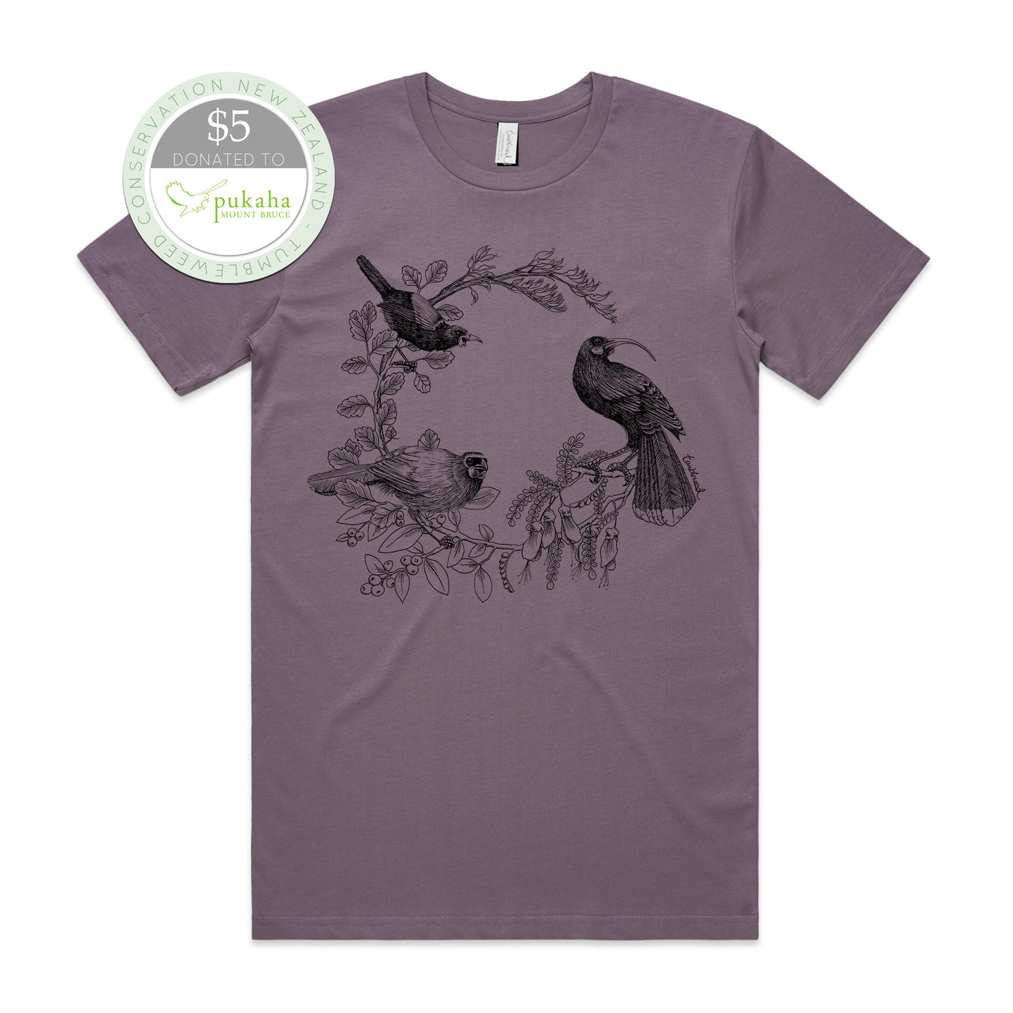 Kōkako huia saddleback/tīeke t-shirt