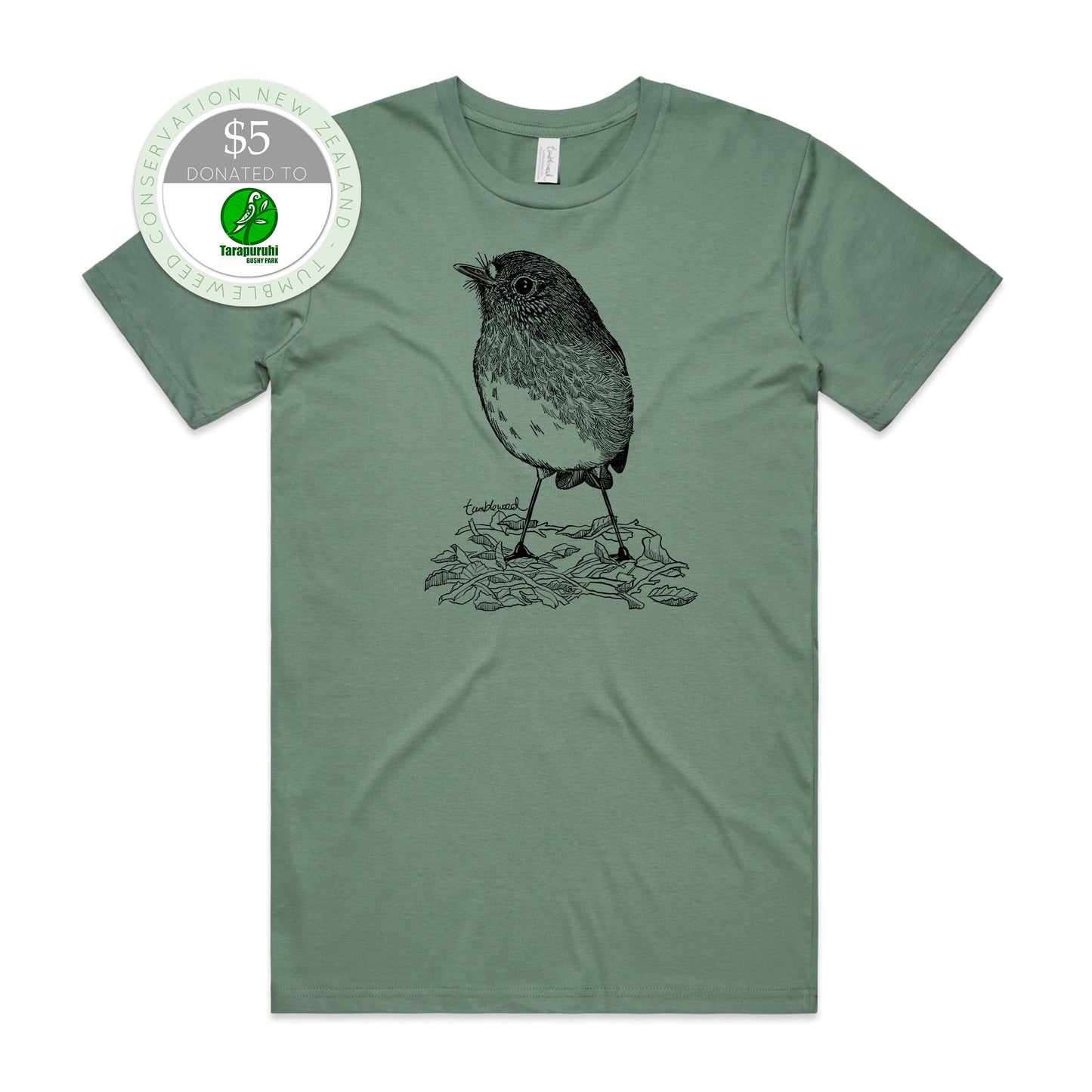 North Island Robin/toutouwai T-shirt