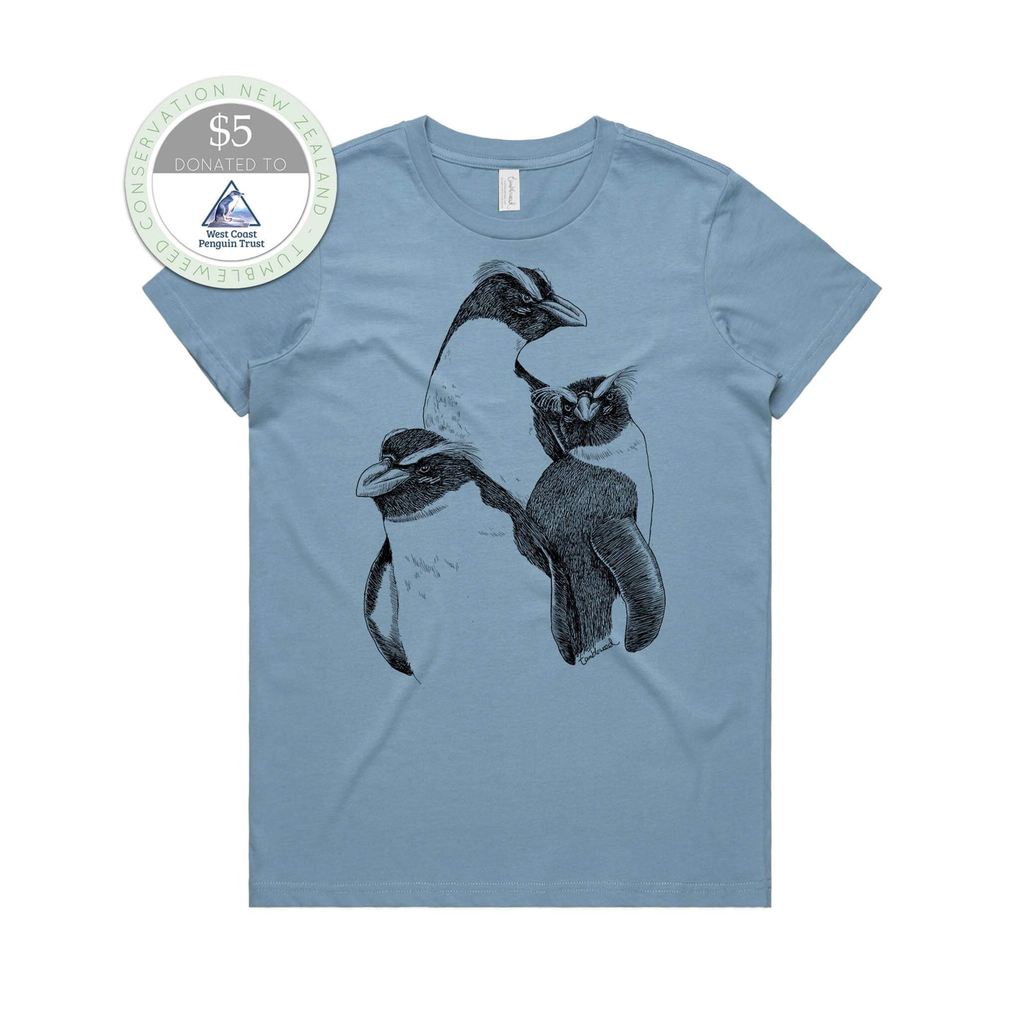 Fiordland crested penguin/tawaki T-shirt